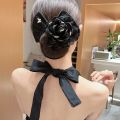 【LuckyBabyFans Store】（NEW）Fashionable and 2024Lazy Flower Magic Twist Bun Head Spinning Hair Band Coil Hair Device Tiara Hair Accessories for Girls and Women. 