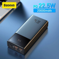 Baseus Power Bank 20000mAh 22.5W Star-Lord Digital Display Fast Charge with USB to Type-C 3A 0.3m Black Cable.