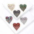 Trendy Rhinestone Love Brooches for Women Couple 9-color Tassel Heart Valentine's Day Brooch Pins Gifts.