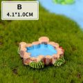 Mini Water Well Bridge Figurines Miniature Craft Fairy Garden Gnome Moss Terrarium Gift DIY Ornament Garden Decor.