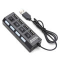 4 Ports USB 2.0 Hub LED USB Hub With Switch. 
