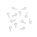 200pcs Small Tiny Mini Eye Pins Eyepins Hooks Eyelets Screw Threaded Gold Silver Clasps Hooks Jewelry Findings For Making DIY. 