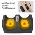 Electric Foot Massager Machine Heating Therapy Shiatsu Kneading Roller Salud Muscle Hot Compression Deep Muscles Relax.