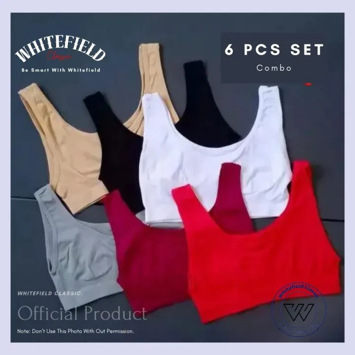 6%20Pcs%20Set%20Women's%20Solid%20Non-Padded%20Sports%20Bra%20/%20Gym%20/%20Daily%20Use%20Comfort%20Semis%20Bra%20-%20Image%203