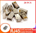 Rj45 কানেক্টর (ধাতব রক্ষিত) 20 পিস cat5e cat6 এর সাথে সামঞ্জস্যপূর্ণ. 