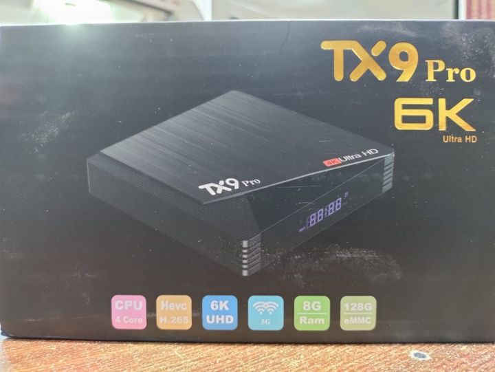 TX9 Pro 6K Ultra HD 8GB RAM +128GB ROM Android 12.1 Smart TV Box