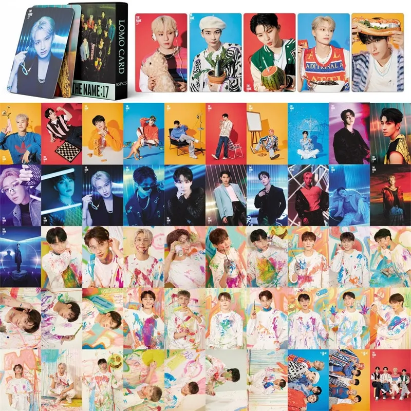 Cartes Photo Holographiques Seventeen - Lot De 50 - Cadeau Fans Kpop - Décoration Anniversaire