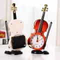 Home Desktop Decoration Creative musical modelling Table Clock Austria Vienna musicianly Gifts Realistic Violin alarm clock. 