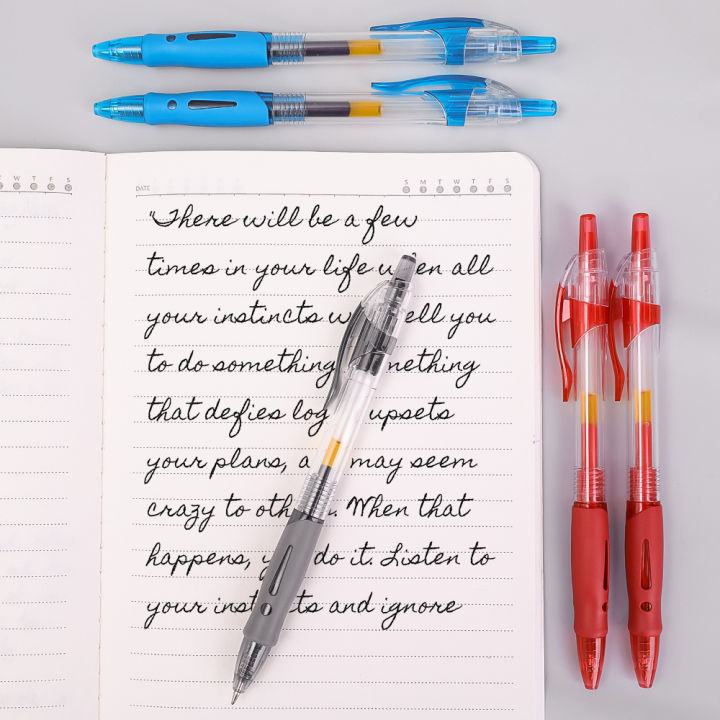 3pcs%200.5%20Mm%20Retractable%20Gel%20Pen%20Smooth%20Writing%20Red%20Blue%20Black%20Ink%20Plastic%20Roller%20Ball%20Pens%20with%20Soft%20Grip%20for%20Student%20Office%20Exam%20-%20Image%202
