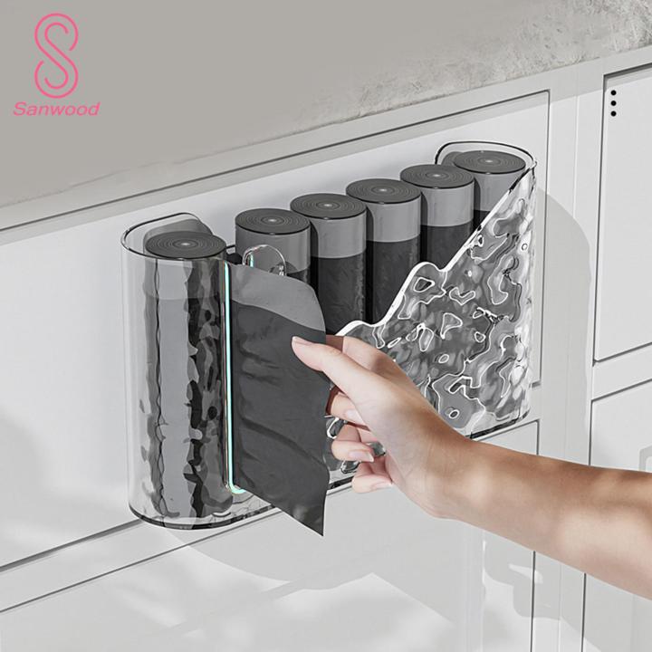 Multi-compartment Trash Bag Container Wall Mounted Garbage Bag Holder Organizer for Easy Storage Buyers' Choice Garbage Bag Storage Box