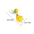 Cute Little Yellow Chicken Keychain Keyring For Women Grils Kid Friend Cartoon Kawaii Bag Earphone Box Phone Charm Jewelry Fayshow.