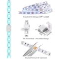 2 set LED Light Strip Connectors 4 Pin RGB LED Lights Connectors,Gapless Connectors,L Shape Connectors. 