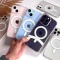 For iPhone 12 Anti-Yellow shockproof Soft TPU Hard Back Case Magsafe magnetic charging clear case Back Cover. 