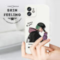 Hontinga for Redmi 12 Back Cover Green Hair Boy Side Design Phone Case Square Soft Liquid Silicone Mobile Cover. 