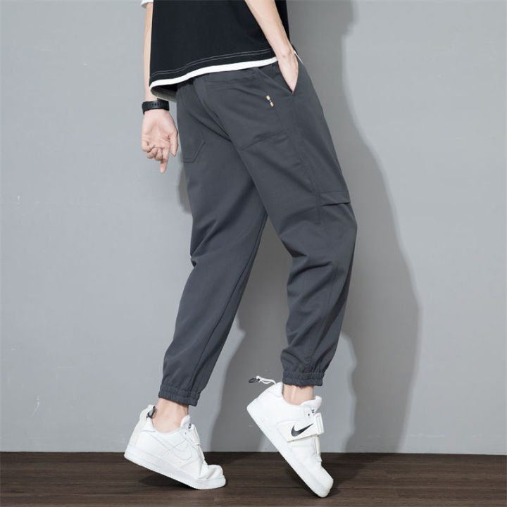 Men's%20Summer%20New%20Thin%20Pants%20Men's%20Korean%20Fashion%20Casual%20Working%20Pants%20All-Matching%20Ankle%20Length%20Ankle-Tied%20Loose%20Sweatpants%20-%20Image%204