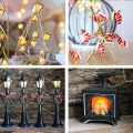 ChristMiniatures Figurines Decoration Resin Mini Santa  Village Figures LED ChristFairy Gardens Accessories. 