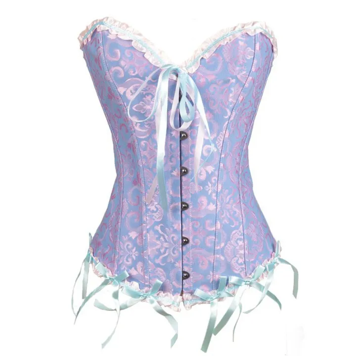 Women%20Lace%20Up%20Corset%20Boned%20Waist%20Zip%20Floral%20Women%20Tops%20Brocade%20Overbust%20Corset%20Female%20Slimming%20Clothing%20Shapewear%20Corset%20-%20Image%204