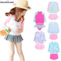 Cheap Swimsuit Girls Two-pieces Fashion Swimsuit For Girls Summer Beach Wear Children Bathing Suit Baby Biquini Swimming Suit.