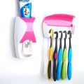 Toothpaste Dispenser and 5 Toothbrush Holder for Home Bathroom Toothbrush Holder.