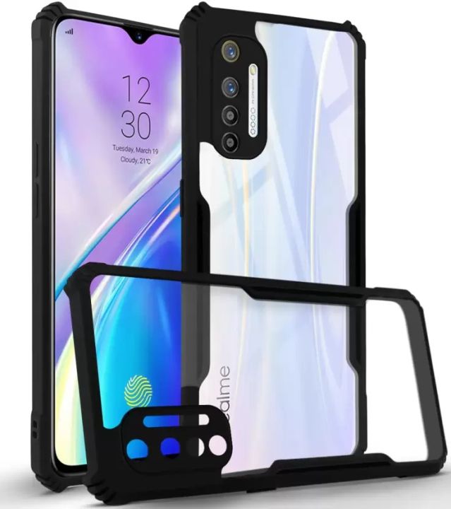 Back%20Cover%20for%20Realme%20XT/Realme%20X2/Realme%20K5%20(Transparent,Black)%20-%20Image%202