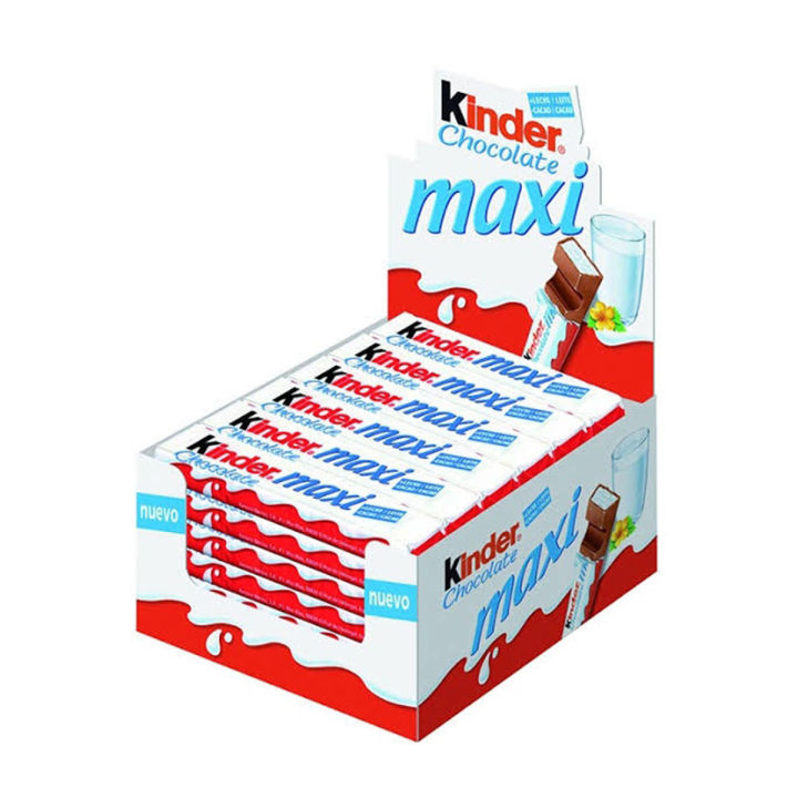 Kinder Maxi Milk Chocolate Bars 36 Pcs
