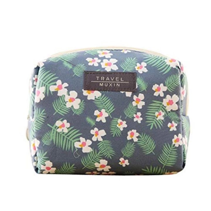 【Lejia】Portable Mini Purse Travel Bag Sweet Floral Cosmetic Organizer Pouch Kit Makeup Pouch Make #D2