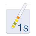 pH test strips, pH Fix 0–14, fixed indicator. 