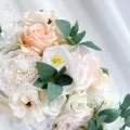 Cascading Bridal Bouquet Boho Silk Flowers Wedding Bouquet for Bride for Wedding Anniversary Photo. 