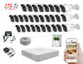 HIKVISION 2MP Full HD 29PCs Flash Detection CCTV Camera Full Package System. 