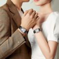 Fashion Couple Watches Casual Quartz Wristwatch 30M Waterproof Leather Watch Clock. 