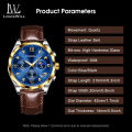 LouisWill Watches Fashion Men Watches Business Casual Wristwatches Leather  Watch Quartz Watch Chronograph Watches Luminous Pointers Watch True Three-eye Watch 3ATM Waterproof Watch With Calendar. 