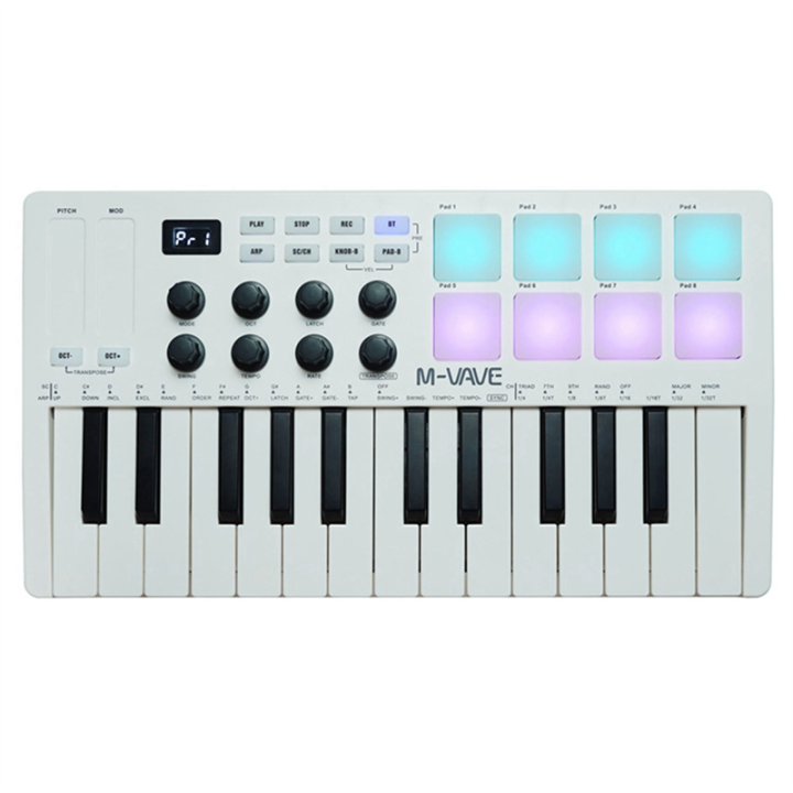 25-Key MIDI Keyboard Controller Intelligent Portable Composition Drum Pad Electronic Music Flute Controller Suitable, Fine Workmanship