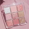 【The Edge of Beauty】New 9 Color Pink Eyehadow Pearlecent Matte Glitter Eye hadow Palette Waterproof Korean Makeup Cometic.