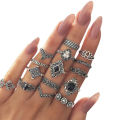 15 Pcs Different Trendy Finger Ring Set for Women - Ring For Girls. 