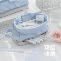 Planwith Double-layer Storage Pencil Case Ins High-value Large-capacity Niche Stationery Bag for all Students.