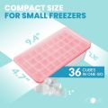 Silicone Ice Cube Tray With Lid 36 Nugget Ice Tray for Freezer With Easy Release. 