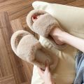 ry Slippers for home Women Ladies Shoes Cute Plush Fox Hair Fluffy Sandals Indoor Slippers Winter Slippers Women. 