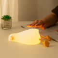 Duck Rechargeable LED Night Light Pat Silicone Lamp Bedside Cartoon Cute Children Nightlights for Home Room Decor Birthday Gift. 