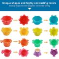 8pcs Stacking Straining Cups Children Kids Bath Toy Early Educational Ocean Nesting Cup Bathroom Colorful Toys Sets Funny Game. 