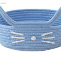 Cartoon Cat Cotton Rope Basket Ornament Home Decor Kitten Shape Storage Basket for Hotel Dressing. 