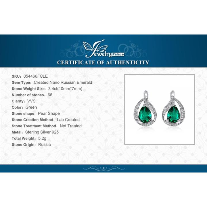 JewelryPalace%20Green%20Simulated%20Nano%20Emerald%20925%20Sterling%20Silver%20Hoop%20Clip%20Earrings%20for%20Women%20Jewelry%20-%20Image%206