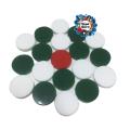 Special Carrom Guti with Stricker (5 Pcs guti Extra) - Green & White.