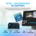 Qbits Lania Mini F Intel N95 Processor 16GB DDR4 RAM 256GB M.2 NVMe SSD. 