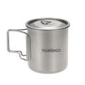 420ml Titanium Water Cup Picnic Camping Mug with Lid. 
