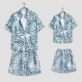 Printed Shirt Hainan Island Clothing Beachwear Sanya Xiaowei Style Thailand Travel Men and Women Couple Summer Thin Suit Fashion. 