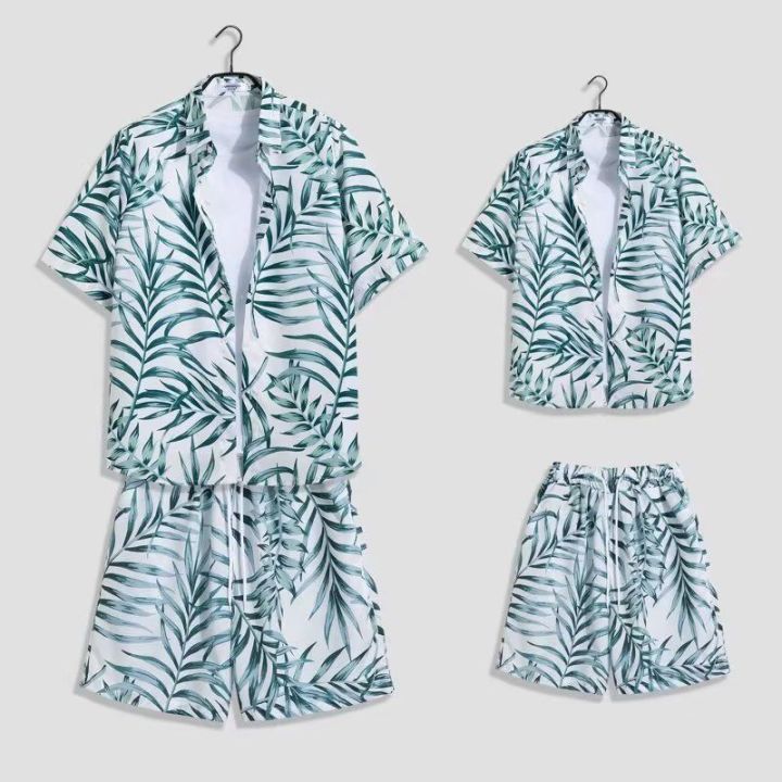 Printed%20Shirt%20Hainan%20Island%20Clothing%20Beachwear%20Sanya%20Xiaowei%20Style%20Thailand%20Travel%20Men%20and%20Women%20Couple%20Summer%20Thin%20Suit%20Fashion%20-%20Image%204