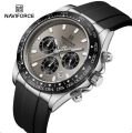 NAVIFORCE NF8054TPU Sleek Racing Charismatic Metallic Luminous Hands Timepiece For Style and Durability Wrist Watch. 