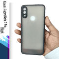 For Xiaomi Redmi Note 7 Pro -  Luxurious Smoky Matte Case Shockproof Contrast Color Hit Button Hard Silicone Transparent Mobile Back Cover. 