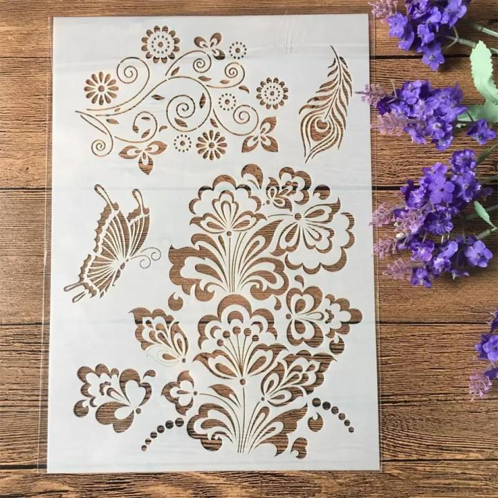 Stencil for Wall & Fashion Painting Template 10in by 8in.