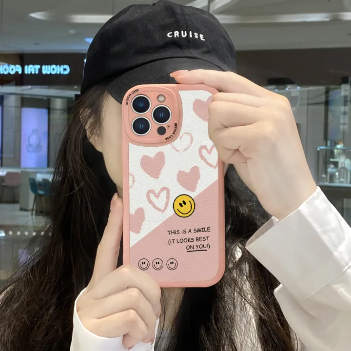 Hontinga%20for%20Samsung%20Galaxy%20A13%204G%20Back%20Cover%20PU%20Leather%20Cartoon%20Heart%20Smile%20Case%20Soft%20Silicone%20Edge%20Phone%20Cases%20-%20Image%205